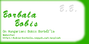 borbala bobis business card